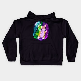 Cute Disco Corgi Kids Hoodie